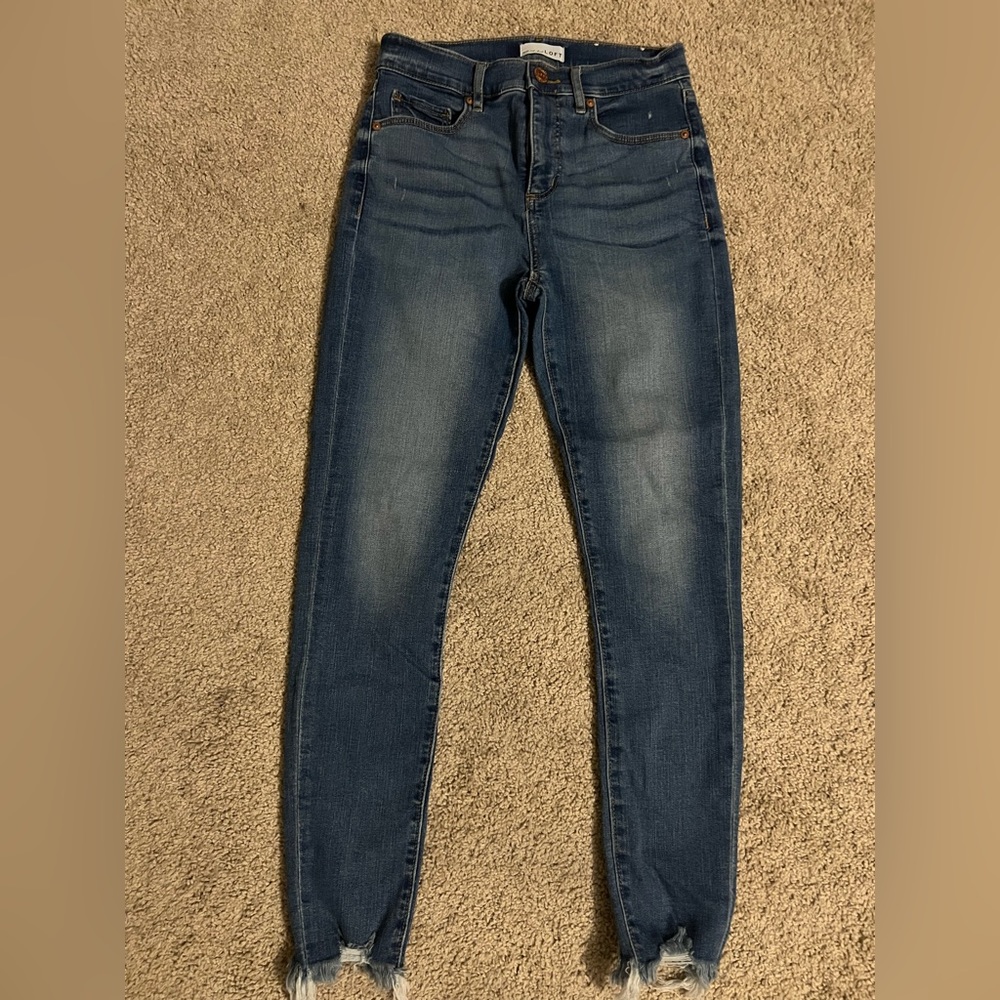 High waist skinny jeans